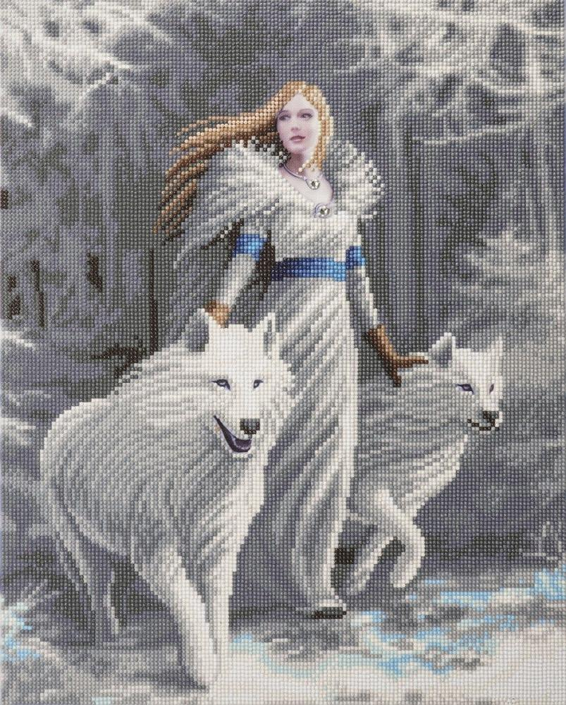 completed Craft Buddy Anne Stokes Winter Guardians Crystal Art Canvas