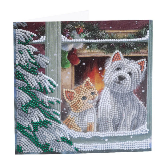 completed By the Window Crystal Art Christmas Card