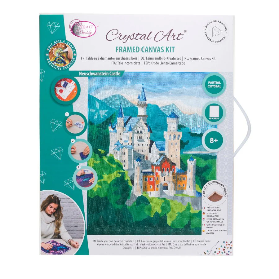 Craft Buddy Castle Crystal Art Canvas kit packaging