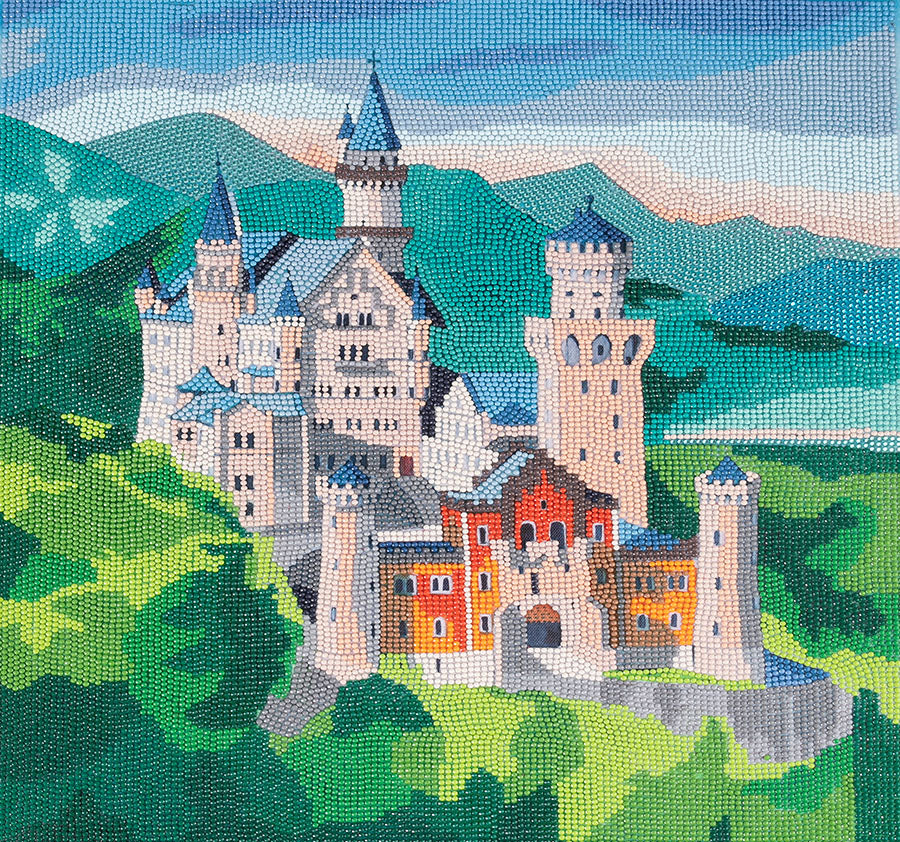 completed Craft Buddy Castle Crystal Art 40x50 Canvas