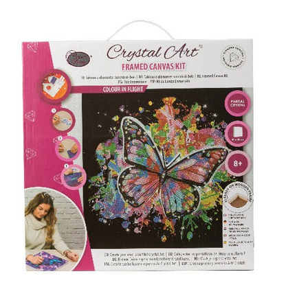 Colour in Flight Crystal Art Canvas kit packaging