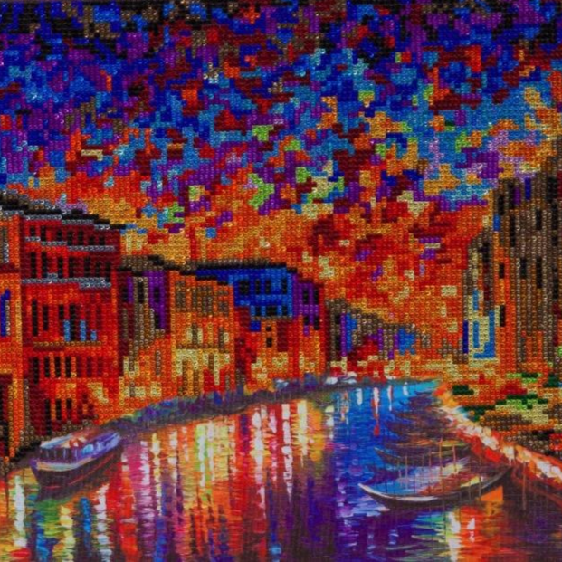 completed Craft Buddy Grand Canal Venice Crystal Art 30cm canvas