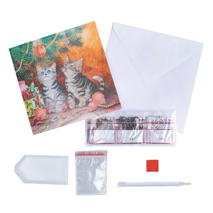 Magic of Christmas Crystal Art Greetings Card kit contents