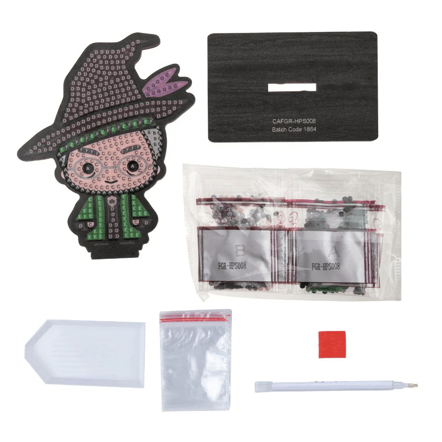 Minerva McGonagall Crystal Art Buddy figure kit contents