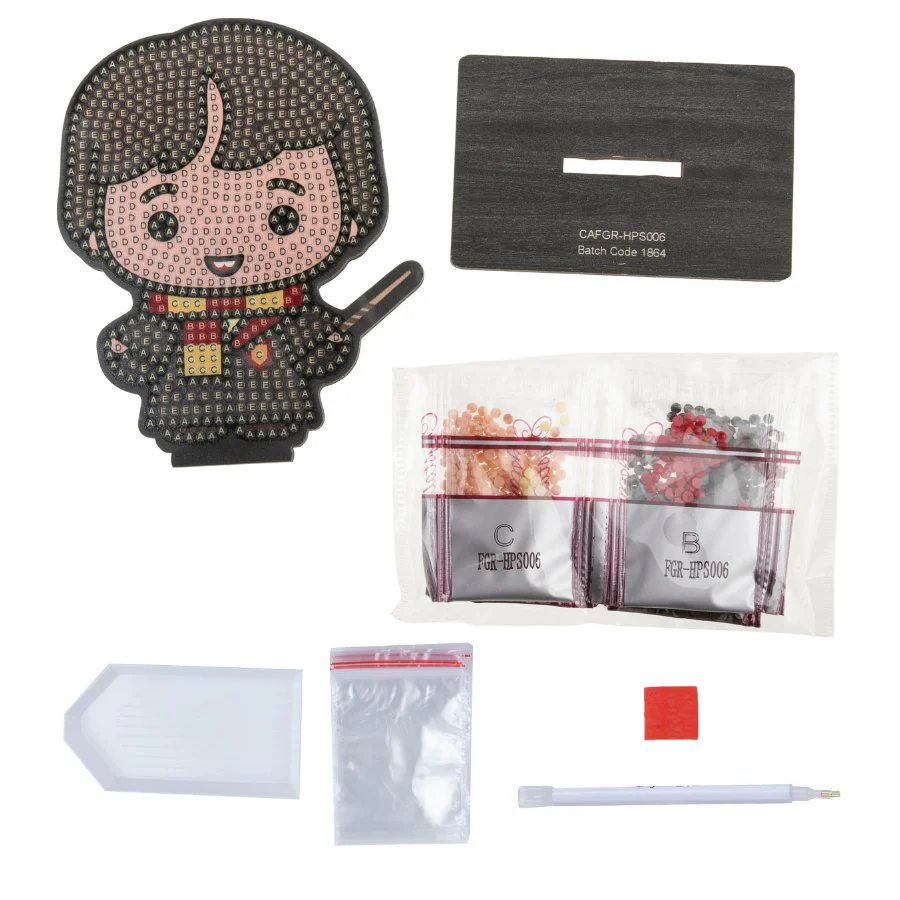 Neville Longbottom Crystal Art Buddy figure kit contents