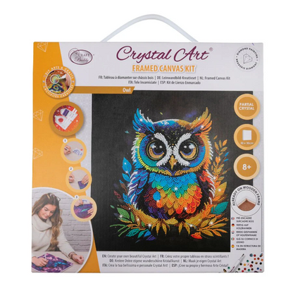 Owl Crystal Art 30cm Canvas Kit packaging