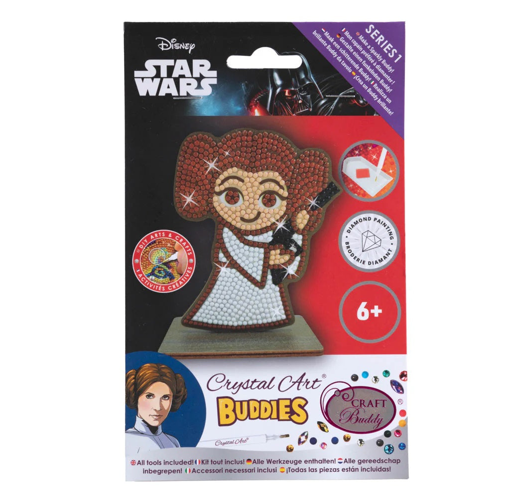 Princess Leia Crystal Art Buddy craft kit packaging