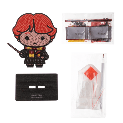 Ron Weasley Crystal Art Buddy figure kit contents