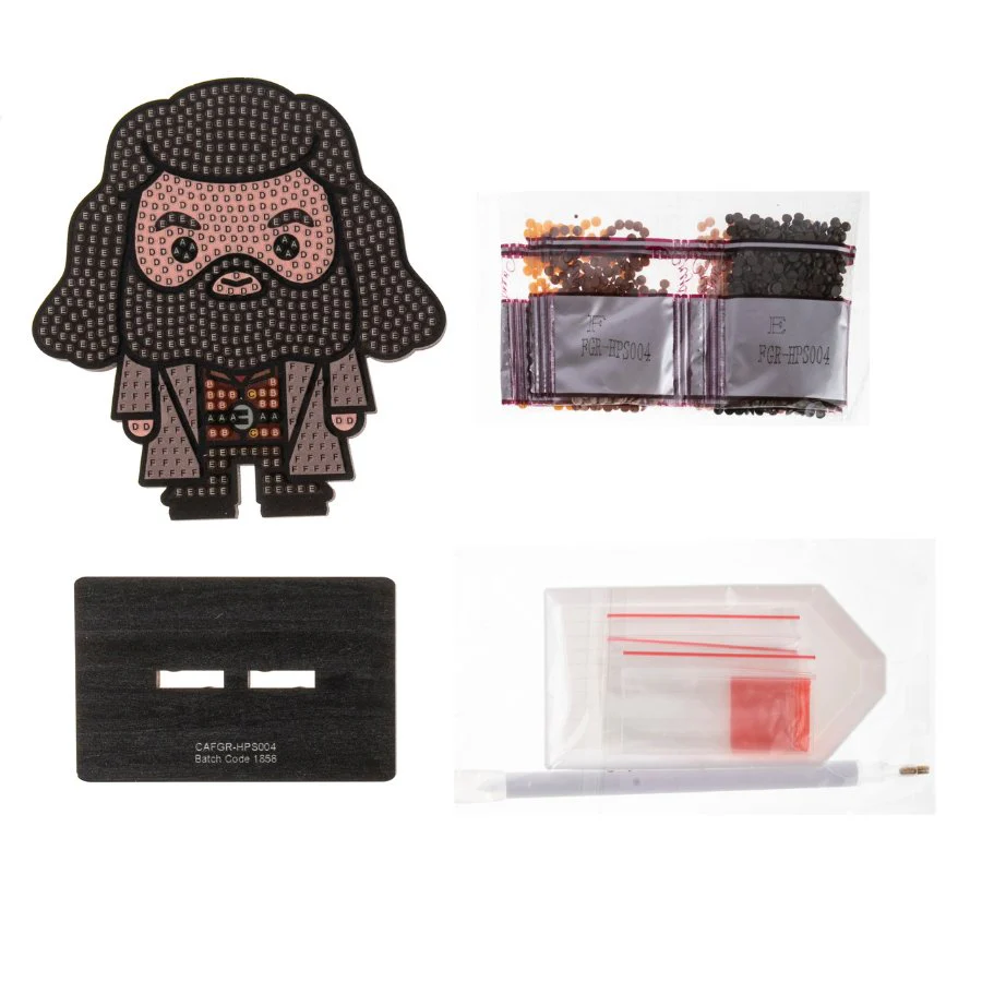 Hagrid Crystal Art Buddy figure kit contents